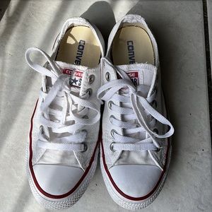 Men’s or Boys  white Converse shoes  , size 4.5